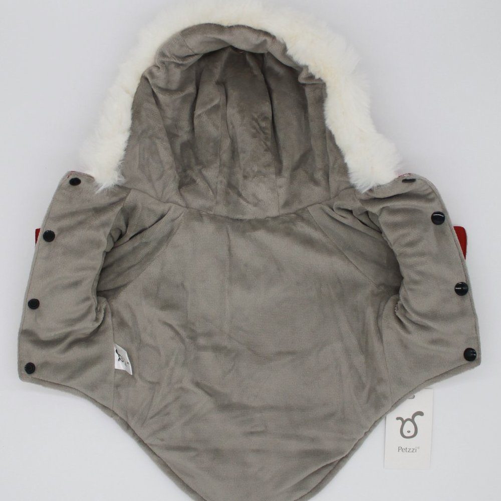 Petzzi Pet Dog Puppy Clothes Winter Insulated Coat Jacket Alexander Dark Red - Picture 7 of 9